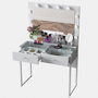 Hanah Home Mesa de Maquillaje con 10 focos, Blanca
